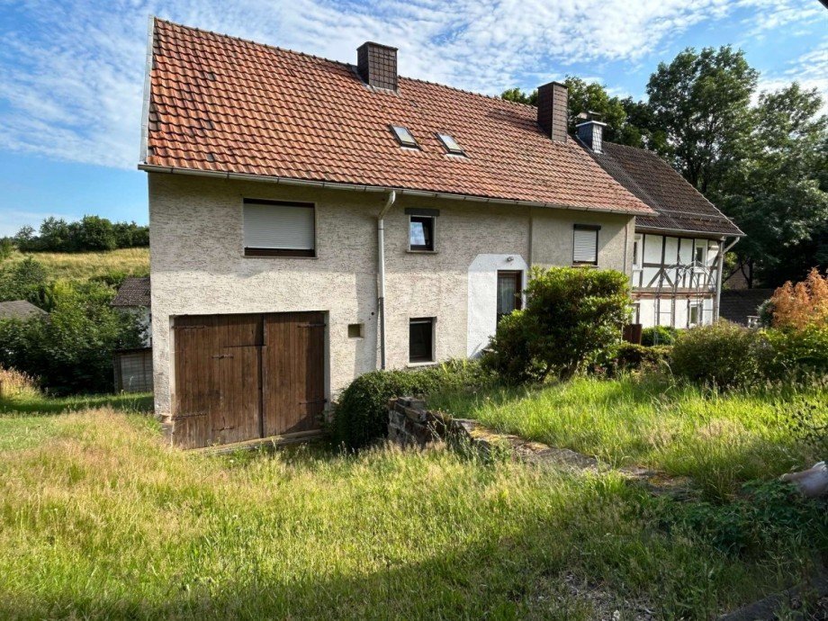 Ansicht R�ckseite - Garten 2 Doppelhaush�lfte Waldkappel